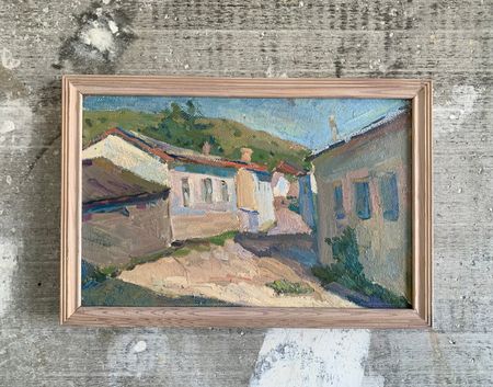 Елизавета Тульчинская (Картина, живопись - 
                  33.5 x 21.5 см) Этюд. Улица