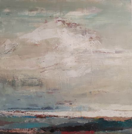 Виктория Шворень (Картина, живопись - 
                  90 x 90 см) К водопаду