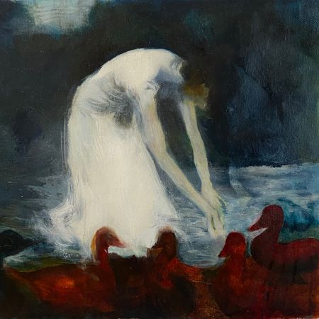 Елена Троянская (Картина, живопись - 
                  40 x 40 см) Зрители