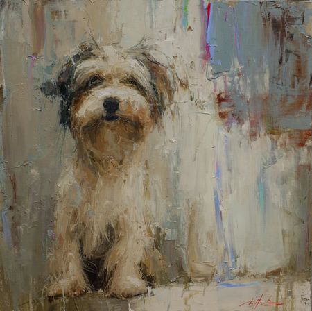 Евгений Бурцев (Картина, живопись - 
                  50 x 50 см) Сосед