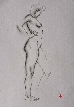 Виктория Севастьянова (Авторская графика - 
                  20 x 30 см) Ню
