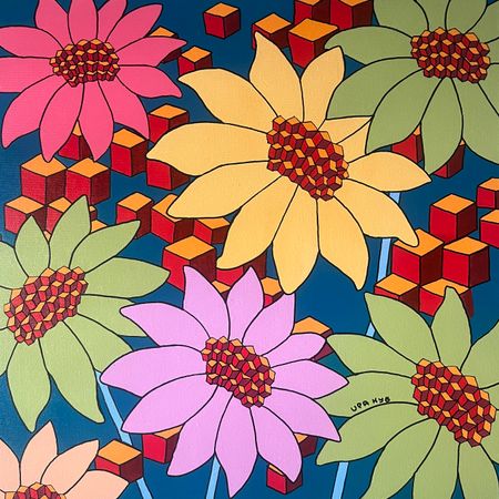 Ира Куб (Картина, живопись - 
                  60 x 60 см) Цветы и ягоды