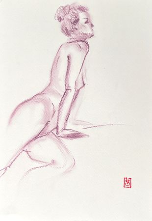 Виктория Севастьянова (Авторская графика - 
                  21 x 30 см) Nu sketch