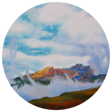 Алан Хатагты (Картина, живопись - 
                  40 x 40 см) Тишина