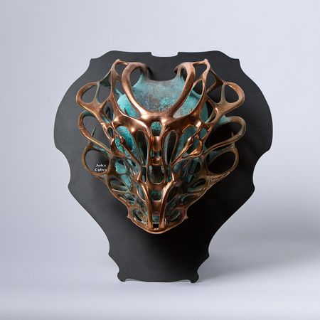 Юлия Низамутдинова (Cyberflora) (Скульптура - 
                  34 x 34 см) Crypto_invader 1