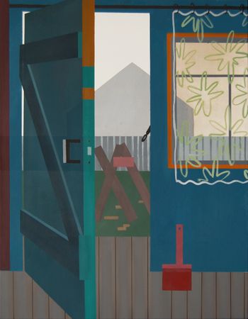 Анна Мельниченко (Картина, живопись - 
                  70 x 90 см) Задний двор