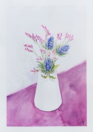 Оливия Лем (Авторская графика - 
                  27 x 39 см) Букет