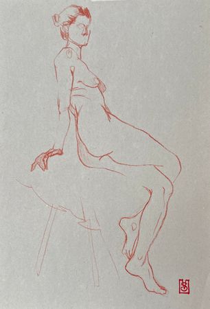Виктория Севастьянова (Авторская графика - 
                  21 x 30 см) Nu sketch