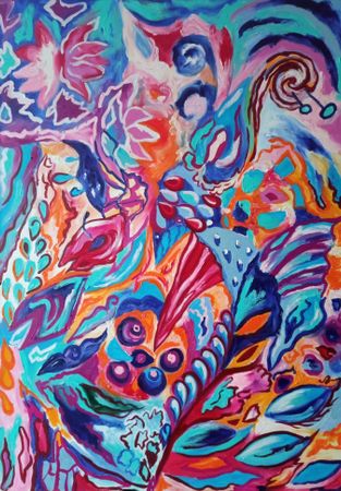 Ирина Шумская (Картина, живопись - 
                  70 x 100 см) Радуга или светлое будущее