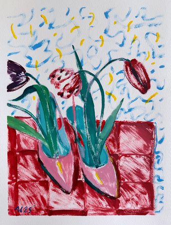 Илья Филатов (Авторская графика - 
                  31 x 41 см) Розовые туфельки