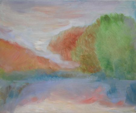Маргарита Чигодайкина (Картина, живопись - 
                  60 x 50 см) Здесь может быть тихо. Вечереет
