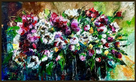 Наталья Венева (Картина, живопись - 
                  100 x 60 см) Пионы