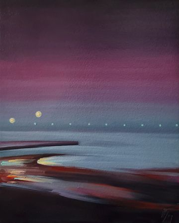 Александр Буданов (Авторская графика - 
                  40 x 50 см) Небесное явление 7