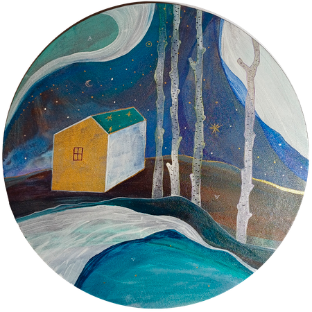 Лидия Гордеенко (Картина, живопись - 
                  40 x 40 см) Betula Lucus