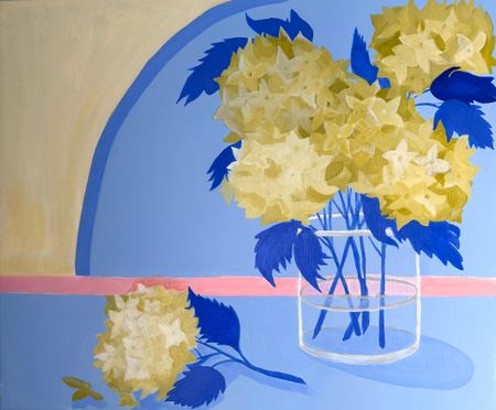 Елена Королева (Картина, живопись - 
                  60 x 50 см) Натюрморт с гортензией