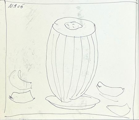 Марсель Ялалов (Авторская графика - 
                  22 x 22 см) Дыня