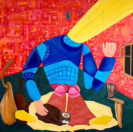 Леша Мелки (Картина, живопись - 
                  70 x 70 см) NOBLE THOUGHTS