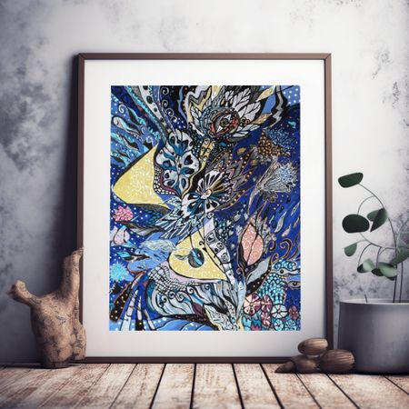 Ирина Шумская (Авторская графика - 
                  40 x 60 см) Букет