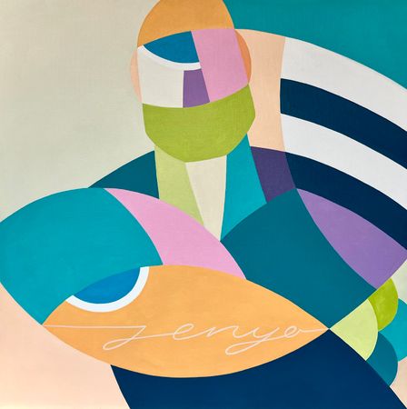 Jenya Jary (Картина, живопись - 
                  60 x 60 см) Лоцман прекрасный с берега Японского моря