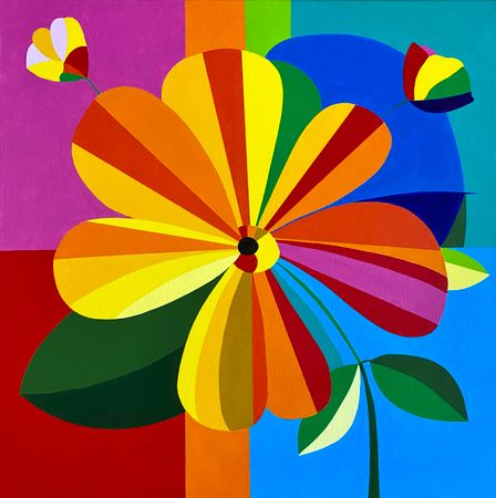 Ксения Молукова (Картина, живопись - 
                  50 x 50 см) Огонь и нежность