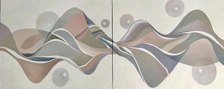 Марина Тийк (Картина, живопись - 
                  120 x 50 см) Преломление света