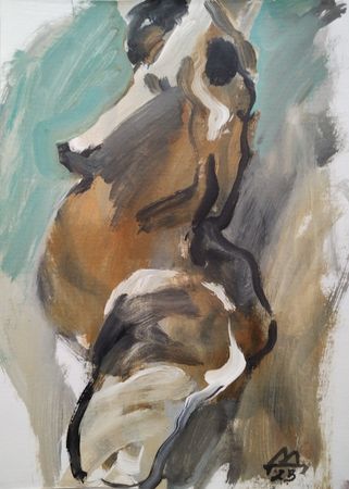 Диана Дербеденева (Авторская графика - 
                  29.5 x 42 см) Ню ХL