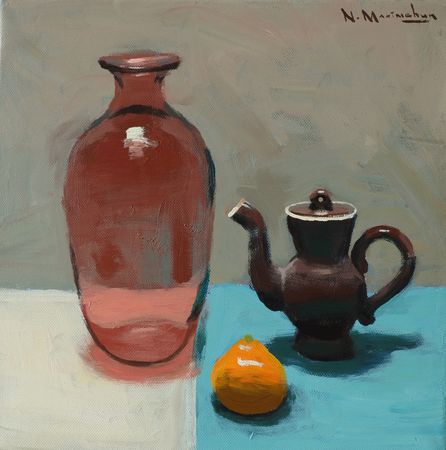 Никита Максимчук (Картина, живопись - 
                  30 x 30 см) Мандарин