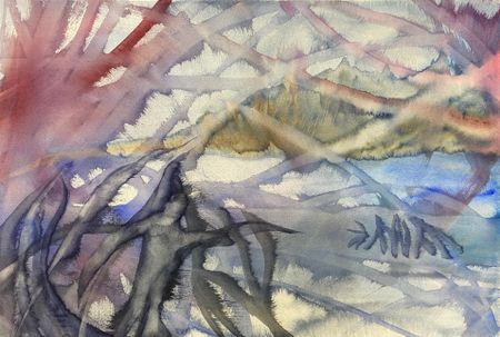 Юнна Никитина (Авторская графика - 
                  60 x 40 см) Все дороги ведут на край света