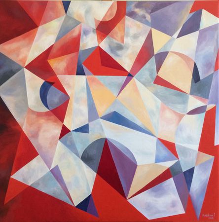 Ирина Меркулова (Картина, живопись - 
                  80 x 80 см) Гнев и безумие