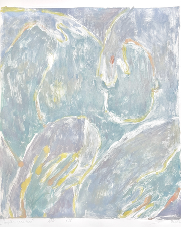 Екатерина Богданкова (Графика печатная - 
                  30 x 40 см) Голубо-зелёные