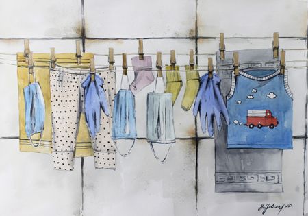 Ирина Петровская (Авторская графика - 
                  60 x 40 см) Реализм, который мы заслужили