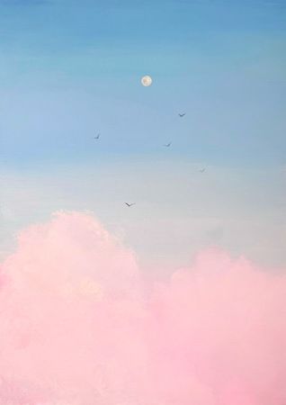 Анна Ганина (Картина, живопись - 
                  50 x 70 см) Pink sky