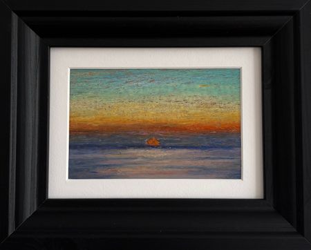Елена Емельянова (Авторская графика - 
                  25 x 20 см) О тихом морском закате