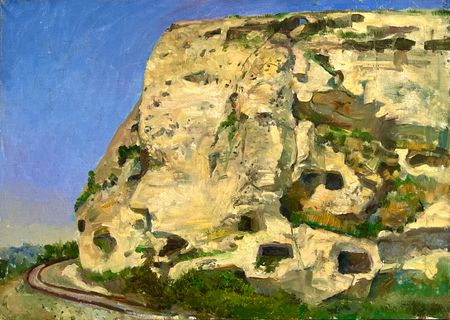 Алина Хоняк (Картина, живопись - 
                  70 x 50 см) Древний монастырь