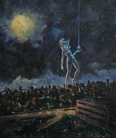 Александр Буданов (Авторская графика - 
                  50 x 60 см) Сон Пирамиды или туда, Где ничего нет