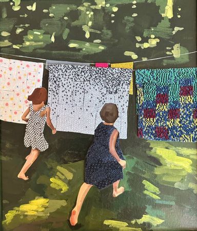 Мадина Беликова (Авторская графика - 
                  25 x 35 см) На даче