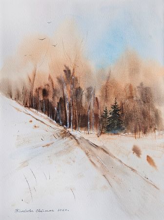 Светлана Юматова (Авторская графика - 
                  31 x 41 см) Время перемен #2