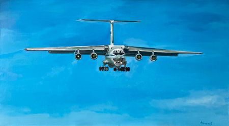 Ольга Бронских (Картина, живопись - 
                  90 x 50 см) Самолет Ил-76