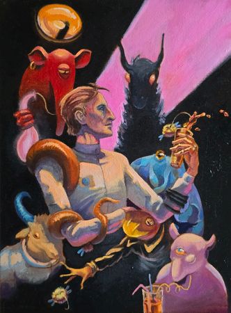 Мария Максимова (Авторская графика - 
                  30 x 40 см) Бедлам