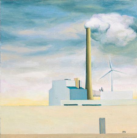 Юлия Малинина (Картина, живопись - 
                  50 x 50 см) Пар, который становится небом