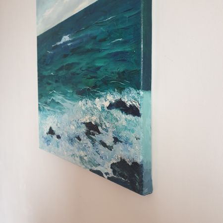 Юлия Арюшина (Картина, живопись - 
                  40 x 50 см) Лигурийское море перед грозой