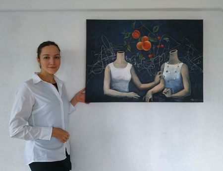 Наталья Лотарева (Картина, живопись - 
                  100 x 70 см) Парный портрет