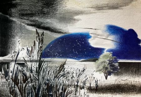 Александра Курьянова (Авторская графика - 
                  21 x 29.7 см) Скоро ночь