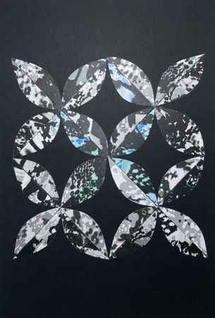 Виктория Никулочкина (Коллаж / ассамбляж - 
                  21 x 30 см) Цветение