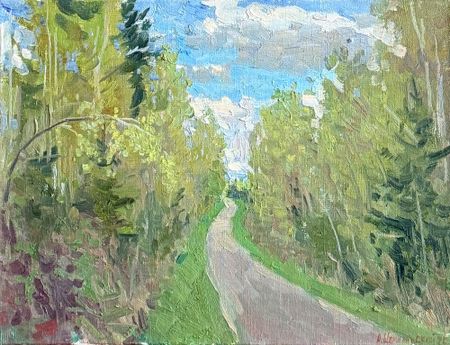 Алексей Щемелинский (Картина, живопись - 
                  45 x 35 см) Весенний лес