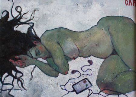 Лера Олейникова (Авторская графика - 
                  58 x 42 см) Музыкальный сон