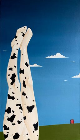 СВЕТ-ЛАНА (Картина, живопись - 
                  40 x 70 см) В поле