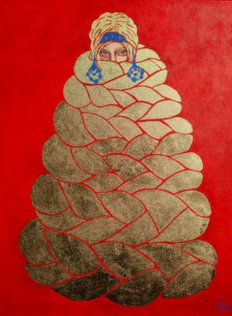 Мария Субботина (Картина, живопись - 
                  60 x 80 см) Золотая коса