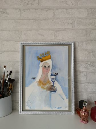 Елена Санина (Авторская графика - 
                  27 x 39 см) Не пей вина, Гертруда