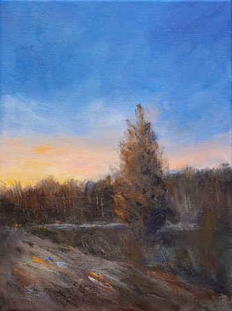 Светлана Юматова (Картина, живопись - 
                  30 x 40 см) Мещерский лес, осень